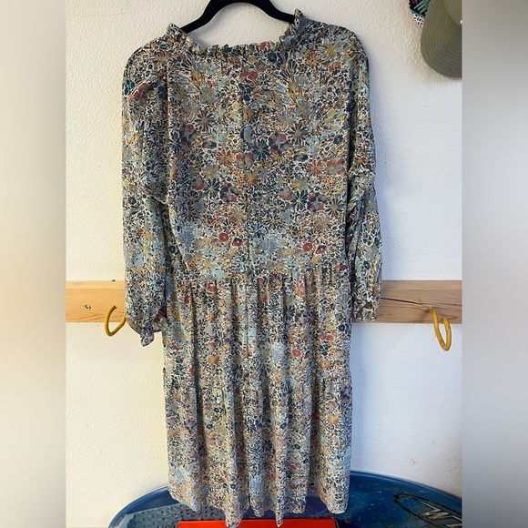 Floral Print V-Neck Dress - Picture 2 of 2